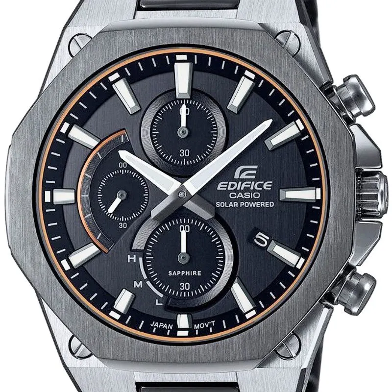 Casio Edifice Solar Powered Black Dial Men's Watch- EFS-S570DC-1A